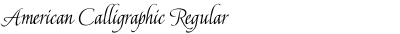 American Calligraphic Regular